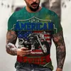 Fashion Route 66 Com Motocycle 3D Mens TShirt Summer Oneneck Manga Curta Tops Tees For Man Oversized T Shirt Vintage Clothing 220607