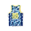 夏の男性バスケットボール Tシャツベストファッションデザイナー迷彩柄ノースリーブ Tシャツアジアサイズ M-3XL