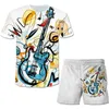 Clothing Sets 4-14 Years Kids Baby Boys Music Notation 3D Clothes Casual Summer Print Suit 2Pcs T-Shirt Shorts Children ClothesClothing