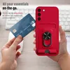 Multifunctional Card Pocket Phone Cases With Magnetic Ring Kickstand Silicone Soft TPU For Samsung S22 Ultra S21 FE A13 A33 A53 A73 5G A32 A52 A72 A03 IPHONE 14 PRO MAX
