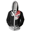 Erkek Hoodies Sweatshirts Anime Bleach Kurosaki Ichigo Kenpachi Zaraki 3D Kıyafet Erkek Kadın Fermuar Ceket Külot Cosplay Costumemen '