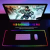 LED-lätta muskuddar Musepad RGB-tangentbord Cover Desk-MAT Färgglada ytmus Pad Waterproof Multi-Size World Computer Gamer 800*300*4mm