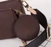 Yeni Crossbody Çanta Çanta Tasarımcı Messenger Çantası Kadın Omuz Çantaları Üç Parça Set Klasik Deri Leydi Paket Çantası Çapraz Vücut Çantası