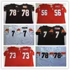 Chen37 Mens Vintage Ncaa Football Jersey 7 Boomer Esiason 78 Anthony Munoz 73 John Hannah 56 Andre Tippett Stitched Retied Shirts White Black Red