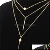 Collares de Chokers Pendants Jewelry Women Fashionable Mti-capa Cabello de gargantilla Collar chapas de verano para 146 R2 Drop entrega 20