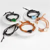 Bärade trådar Färgglada oregelbundna skalpärla Charmarmband Handgjorda vaxrep vävda armband kvinnliga trendiga för kvinnliga smycken gåvor Lars22