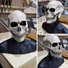 Halloween Party Full Head Skull Mask met beweegbare kaak enge latex volwassen maat cosplay maskerade maskers