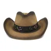 ベレー帽の刺繍茶色の革のベルトの装飾フェルト帽子自然ストローハンドメイド織り屋外ハットファッションジャズ卸売ベールoliv22