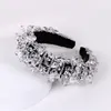 Przezroczysty mody kryształowy lodowy obręcz do włosów kobiety Rhinestone Hairband opaska na głowę przyjęcie weselne akcesoria