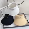 Designer Lady Fashion Visors Summer Regolable Sun Hat Luxury Brand Letter Logo Canvas Outdoor SandBeach UV Protection V4819526