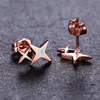 Stud Female Cute Stars Small Earrings Blue White Opal Stone Cross Rose Gold Silver Color Simple For Women GiftStud Dale22 Farl22