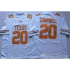 Uf 34 Ricky Williams Texas Longhorns 10 Vince Young 20 Earl Campbell NCAA College Football Jerseys podwójnie zszyty nazwa i numer