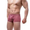 Caleçon mi-taille U convexe poche boxeurs respirant Sexy sous-vêtements Nylon hommes Gay hommes culottes sous-vêtements