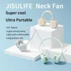 JISULIFE Tragbarer USB-Halsventilator, 360° verstellbar, ohne Flügel, wiederaufladbar, flexibler Schlauch, freihändig, rund 220505