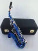 KALUOLIN nouveau saxophone Soprano de haute qualité argent bleu ciel S991 Sax Bb Instrument de musique enfants adultes utiliser