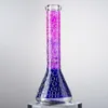 Szklane bongs duże bong gęzie ręczne rękodzieło Hakae o grubości 7 mm olej platformy 18 mm żeńskie złącze z miską rur wodną Purple kolorowy Downstem LXMD20108