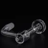 Volledige Weld Roken Accessoires Afgeschuinde Rand 4mm bodem Terp Slurper Quartz Banger Met holle Quartz Pijler 10mm 14mm 18mm 20mmOD voor Dab Rigs Waterleidingen