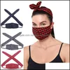 Designer-Masken Housekee Organization Home Garden Buffalo Plaid Stirnband 3D-gedruckte Karo-Gesichtsmaske Haarband Frauen Winter Warm Dust Respira