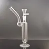 Neue Hookahs Mini-Glas-Ölbrenner-Bong mit dickem Recycler-Rauchwasserrohr, 10 mm weiblicher Ashcahtcher-Bong mit Glas-Öltöpfen