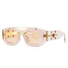Sunglasses Retro Frame Gradient Eyewear Women Luxury Sun Glasses Men Fashion Rectangle Jelly With Metal Hinges UV400