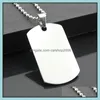 Hanger kettingen hangers sieraden sieraden militaire leger stijl sier tone gepolijste honden tag mannen vrouwen roestvrijstalen ketting ketting ketting cadeau drop