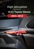 Toyota Sienna Led Taillight 2021-2022 후면 브레이크 리버스 안개 램프 자동 액세서리 용 자동차 동적 회전 신호 테일 라이트 어셈블리