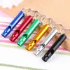 Metal Whistle Designer Car Keyring Portable Self Defense Keyrings Rings Holder Fashion Car Key Chains Accessories Outdoor Camping Survival Mini Tools 50st