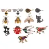 Broches broches Vintage hirondelle oiseaux abeille broche pour femmes hommes mignon Animal vêtements collier revers bijoux accessoires Kirk22