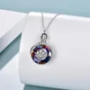 Collane con ciondolo Moda Fiori di cristallo Cremazione Cenere Urna Cuore Girasole Collana con pendenti di loto Metallo Donna Uomo può aprire regali di gioielli