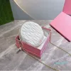 3-color Lambskin Pleated Mini Round Cake Shoulder Bag Designer Luxury Women Soft Leather Comfortable Messenger Wallet Cute Loli Bag