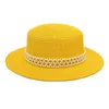 Chapéus largos de chapéus de moda de verão chapéu de praia unissex palha pérola fita solar sol para mulheres ladras em todo o mundo