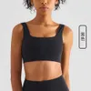 Sujetador de Yoga con espalda cuadrada para mujer, ropa interior deportiva, chaleco de Fitness con absorción de impacto, ropa interior para correr y gimnasio