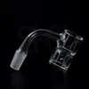 14mm mężczyzna kobieta pełna spoina dym 4mm dolna osłona rozbryzgowa fazowana krawędź bez szwu kwarcowy banger do fajek Dab Rig Bong