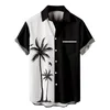Camicie casual da uomo Pagliaccetto abbottonato Camicia oversize bianca da spiaggia a maniche corte hawaiana stampata da uomoUomo Eldd22