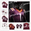 Męskie niestandardowe NCAA Virginia Tech Hokies Football Jersey 45 Tyjuan Garbutt 82 James Mitchell 4 Quincy Patterson II 58 Nathan Proctor 44 Dylan Rivers 24 Terius Wheatley