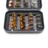 Fishing Hooks MNFT 32PcsBox Trout Nymph Fly Fishing Lure DryWet Flies Nymphs Ice Fishing Lures Artificial Bait with Boxed 220830