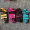 DHL With tags Pink Black Socks Adult Cotton Short Ankle Socks Sports Basketball Soccer Teenagers Cheerleader New Sytle Girls Sock with Tags U0324