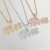 Ketten Benutzerdefinierte Cursive Letter Name Anhänger Halskette Für Männer Frauen Bling Zirkon Kupfer Kette Hip Hop Rock SchmuckKetten