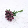 Feestbenodigdheden 12 stks/1bunch kleine bessen kunstmatige bloem rode kersen meeldraden pareliseerde bruiloft simulatie glazen granaatappel decoratie 20220606 d3