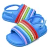 Classic Kids Girls Sandal Cartoon Beach Praia não deslizamento Sandálias bebê Sandals Baby Designer Rainbow Children's Jelly Shoes
