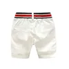 Vêtements d'été gentleman pour enfants rayés hauts à manches courtes + short blanc 2 pièces ensembles de vêtements pour enfants bébés garçons costumes de fête 220419