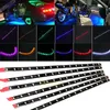 6 Pcs2 Pcs DC12V Motor LED Strip Underbody Light For Car Motorcycle Waterproof Multi Color Width 1cm3238044