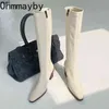 Femme mince chevalier genou bottes mode talon carré dames fermetures à glissière Sexy hiver chaussures longues pour les femmes 220802