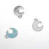 20pcs Cute Small Mix Color DIY Craft Charms For Kids Muslim Islamic Enamel Moon Crescent Shape Pendant Charm For Bracelet /Necklace Making Jewelry