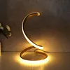 Tafellampen moderne led spiraal lamp oogbescherming lees licht usb aangedreven nacht slaapkamer bedkamer bureau decoratief voor hometable