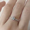 Women Silver Cubic Zirconia Ring Bridal Wedding Engagement Fine Jewelry Diamond Engagement Rings