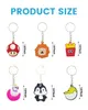 100 PCS Anime Keychain cartoon Cute Keyrings Party Favor Wholesale PVC Pendants Charms Sets School rewards Party Supplier Key Ring Holiday Business Gift souvenir