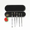 106mm 121mm DAB Tool Kit Wax Dabber Tools Set Aluminium Box Förpackning Atomizer Titan Nail Dabbers för torr örtförångare penna DHL