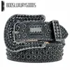 2022 Designer Bb Belt Simon Belts for Men Women Cinto diamante brilhante preto sobre preto azul branco multicor 2251