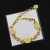 Projektantki kolczyki złote pasma bransoletki męskie naszyjniki dla kobiet luksusowe litery biżuterii moda miłosna łańcuch bransoletki link Go1